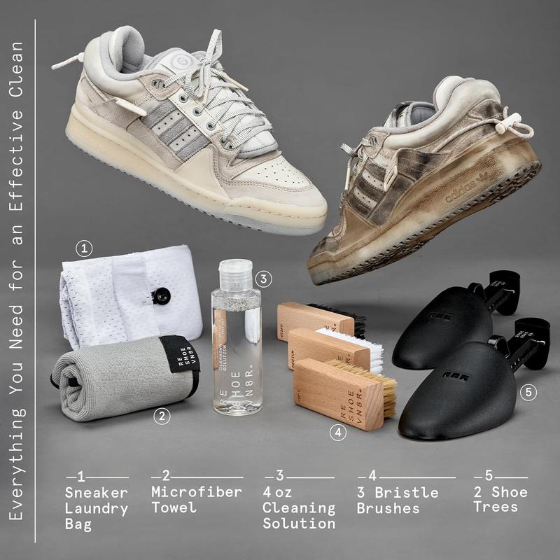 Premium Shoe and Sneaker Cleaning Kits, for Suede, Mesh, Leather, and  Materials - Shoe Cleaner Solution