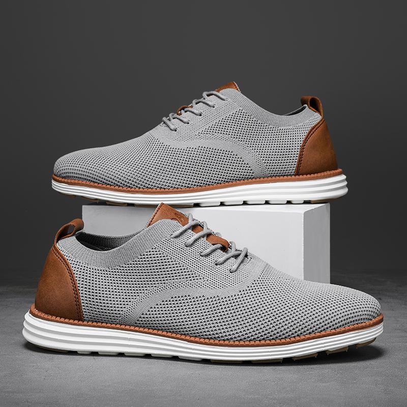 Men's Mesh Dress Sneakers Oxfords Business Casual Walking Shoes Tennis Comfortable