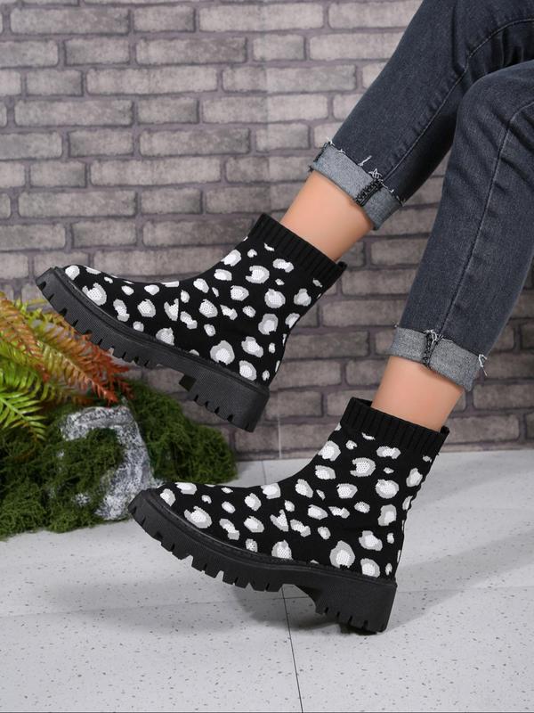 Women's Fashionable Solid Color Boots, Casual Comfortable Round Toe Boots for Fall & Winter, Female All-match Trendy Shoes for Daily Wear