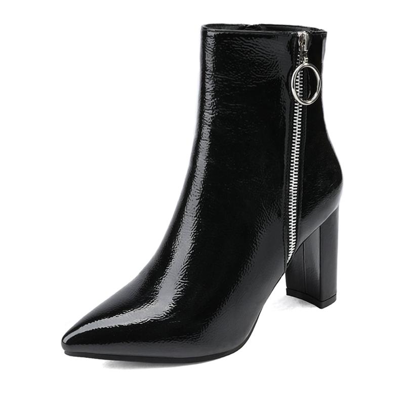 Dream Pairs Women's Chunky Classic clean sleek High Heel Ankle Boots