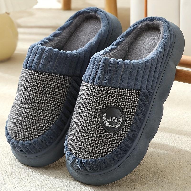 Men's Cozy Plush House Slippers - Lightweight, Anti-skid, Breathable Design - Perfect for Indoor Comfort in Fall Winter