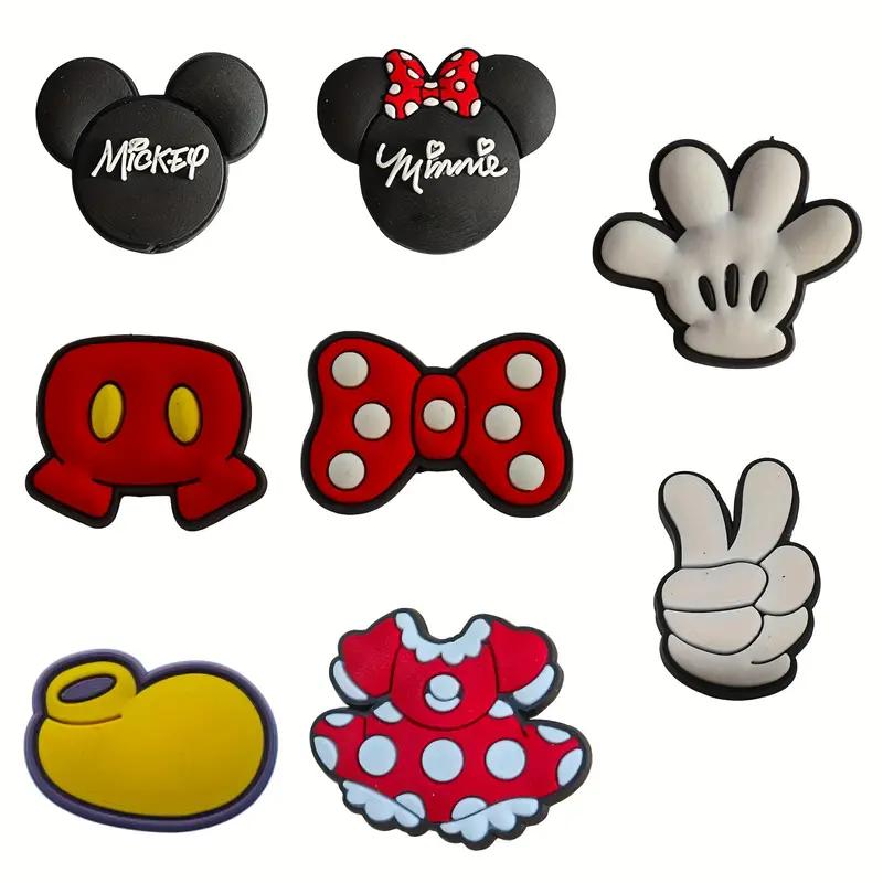 Mouse Ears Gloves & Bow Pluggable Charms for Croc Clogs Keychains - Shoe Charms - Footwear Accessories