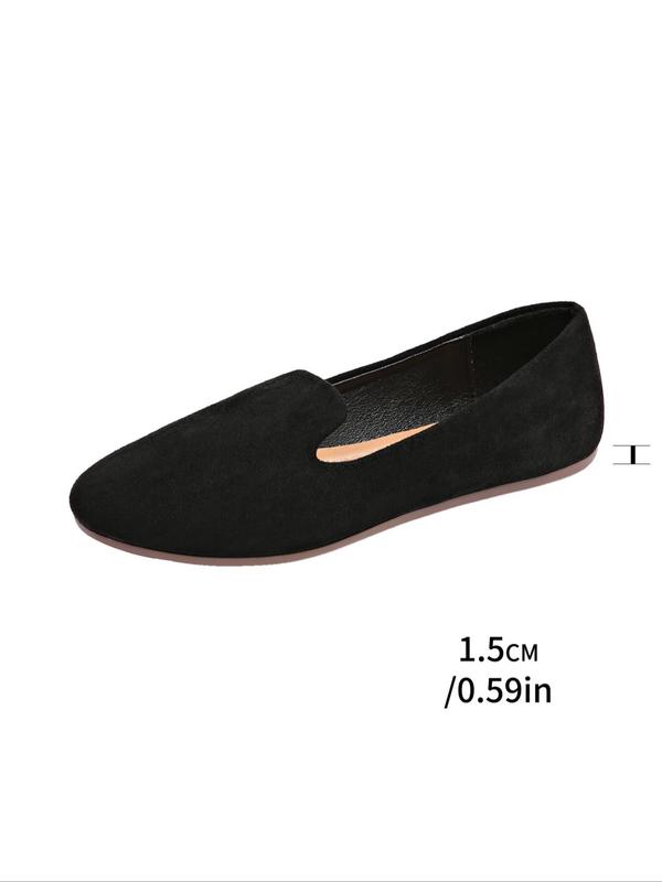 Women's Solid Color Round Toe Ballet Flats, Casual Comfortable Slip on Flat Shoes for Daily Wear, Lightweight Breathable Shoes for Women & Girls