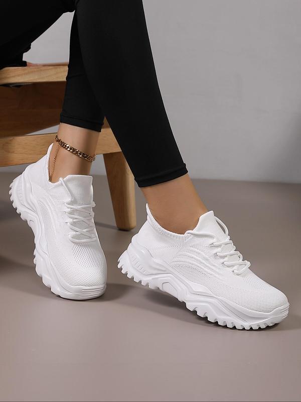 Women's Fashionable Lace Up Low Top Sneakers, Lightweight Breathable Comfortable Sports Running Shoes for Daily Wear, Perfect for Students and Outdoor Sports