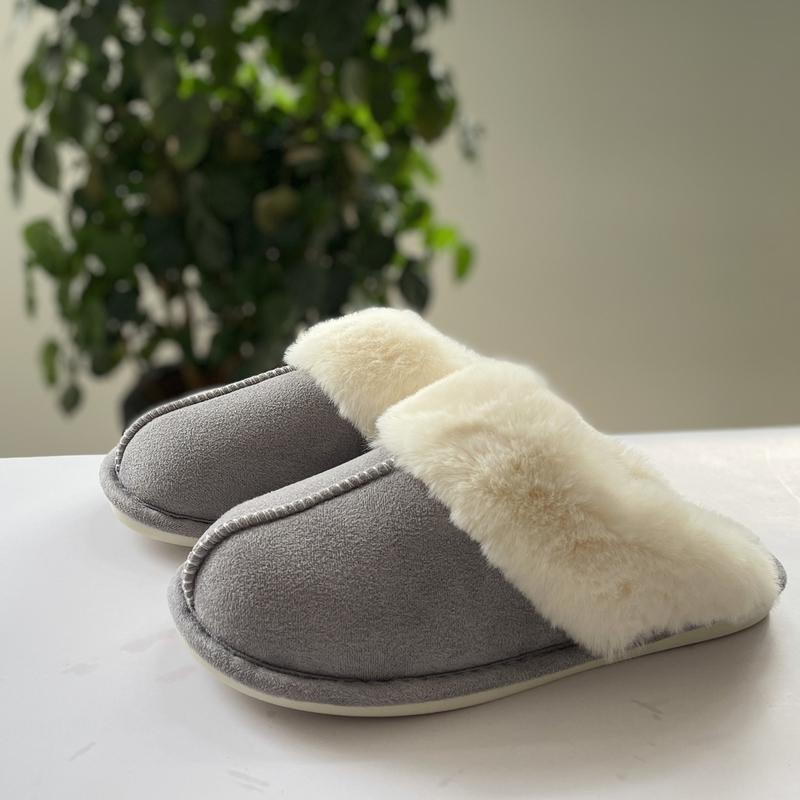 Women's Slippers Fluffy Slippers Warm Soft House Slippers for Women Non-Slip Indoor