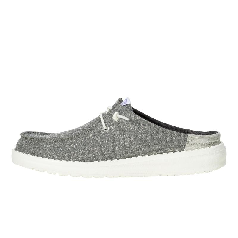 HEYDUDE Wendy Slip Sparkle - Womens Comfortable Slip on Mules