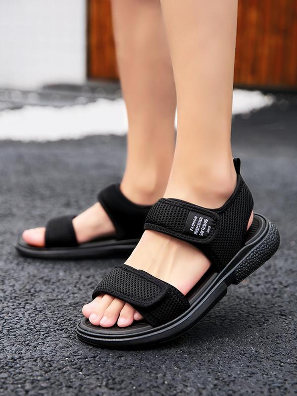 Men's Casual Velcro Sandals, Breathable Comfortable Non-slip Sandals for Summer, Fashion Shoes for Daily Wear