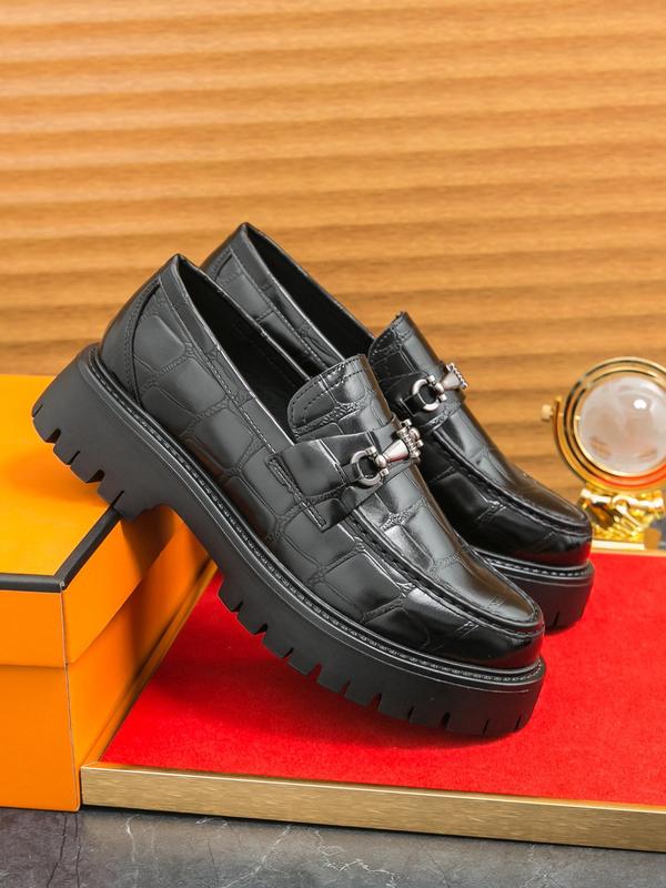 Men's Business Fashion Round Toe Slip-on Loafers, 2024 New Style Casual Comfortable Platform Loafers for Daily Wear, Lightweight Breathable Shoes for All Seasons