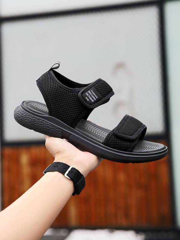 Men's Casual Velcro Sandals, Breathable Comfortable Non-slip Sandals for Summer, Fashion Shoes for Daily Wear