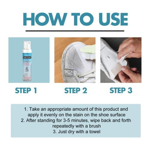 Shoe Cleaner Foam with Brush and Towel - Effective Shoe Cleaning Solution for White Shoes and Sneakers