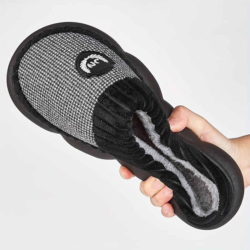 Men's Cozy Plush House Slippers - Lightweight, Anti-skid, Breathable Design - Perfect for Indoor Comfort in Fall Winter