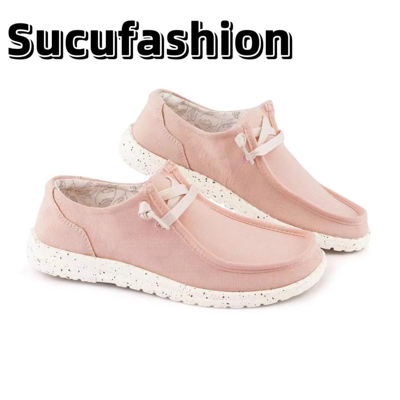 New lightweight loafers, women's casual shoes, daily commute, lace-up flats Flatform