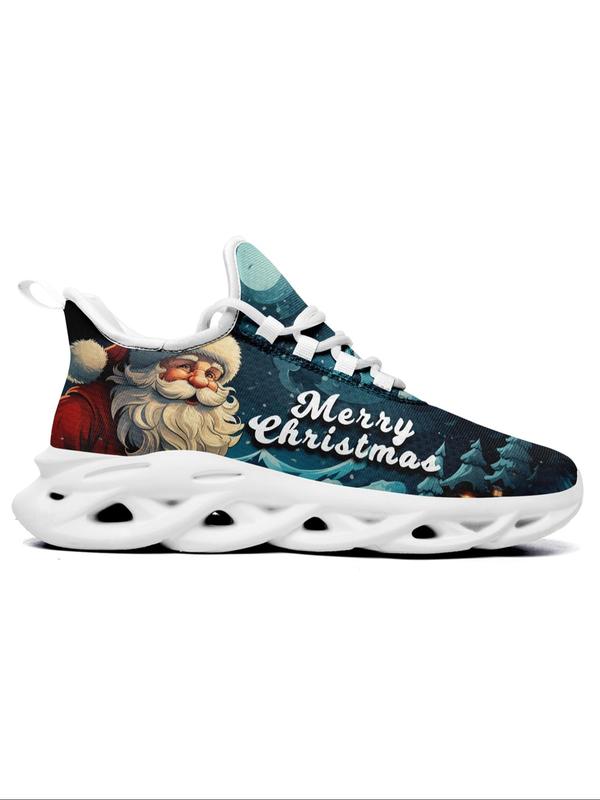 Men's Christmas Themed Sneakers, 2024 New Style Casual Sporty Breathable Comfortable Sneakers, Male All-match Round Toe Shoes for Daily Wear