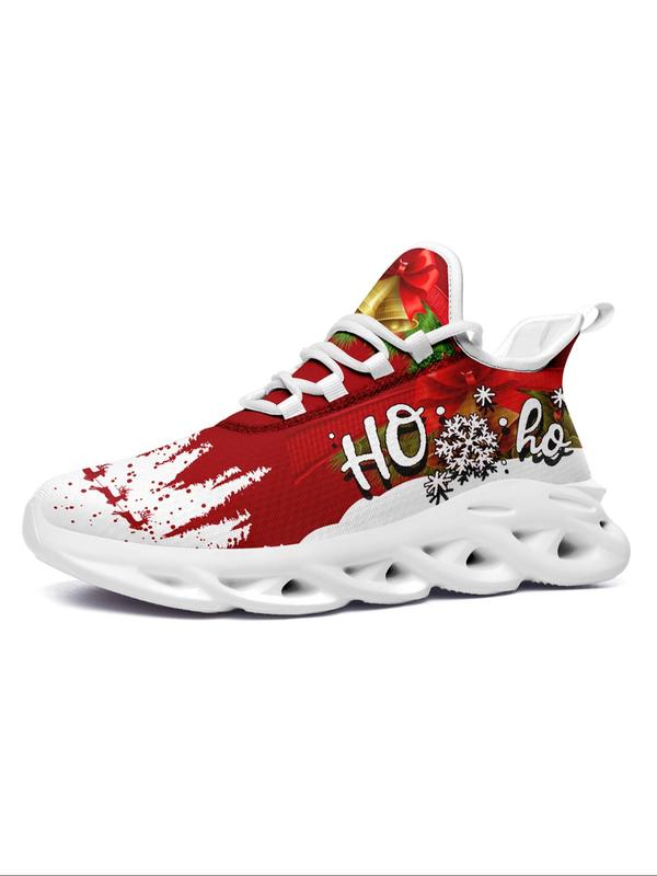 Men's Christmas Themed Sneakers, 2024 New Style Casual Sporty Breathable Comfortable Sneakers, Male All-match Round Toe Shoes for Daily Wear