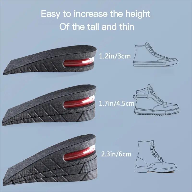 Height Boosting Invisible Insoles, 1 Pair Adjustable Shoe Heel Cushion for Taller Support, Absorbent Foot Pad for Ultimate Comfort and Shock Absorption, Insoles for Athletes