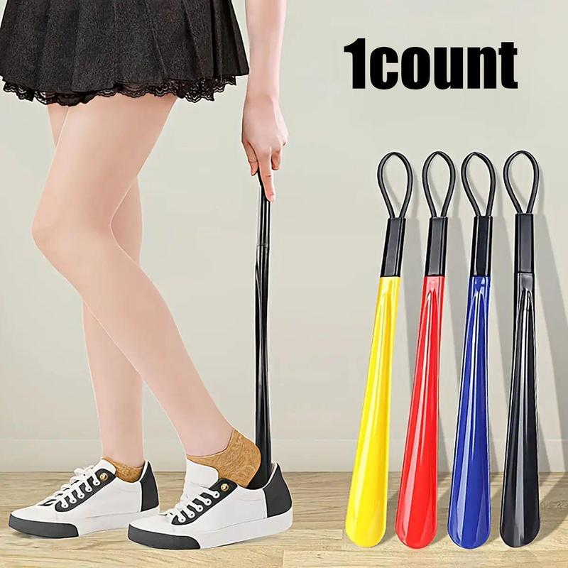 Long Handle Shoe Horn, 1 Count Shoe Pusher, Shoes Puller, Household Shoe Pusher for Elderly & Pregnant, Home Daily Essential Supplies