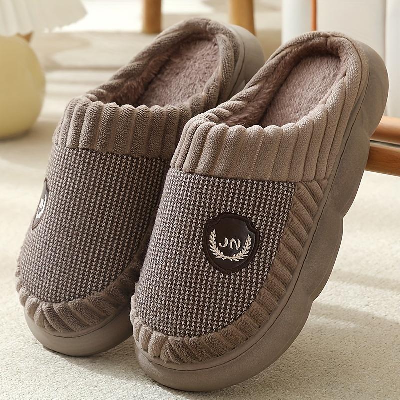 Men's Cozy Plush House Slippers - Lightweight, Anti-skid, Breathable Design - Perfect for Indoor Comfort in Fall Winter