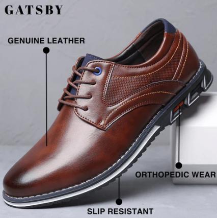 GatsbyShoes Oxford Lisse Orthopedic Dress Shoe