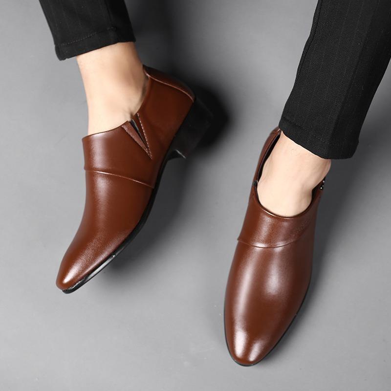 Mens Oxfords  Dress Shoes Slip On Pointed Toe Classic Formal Business Shoes