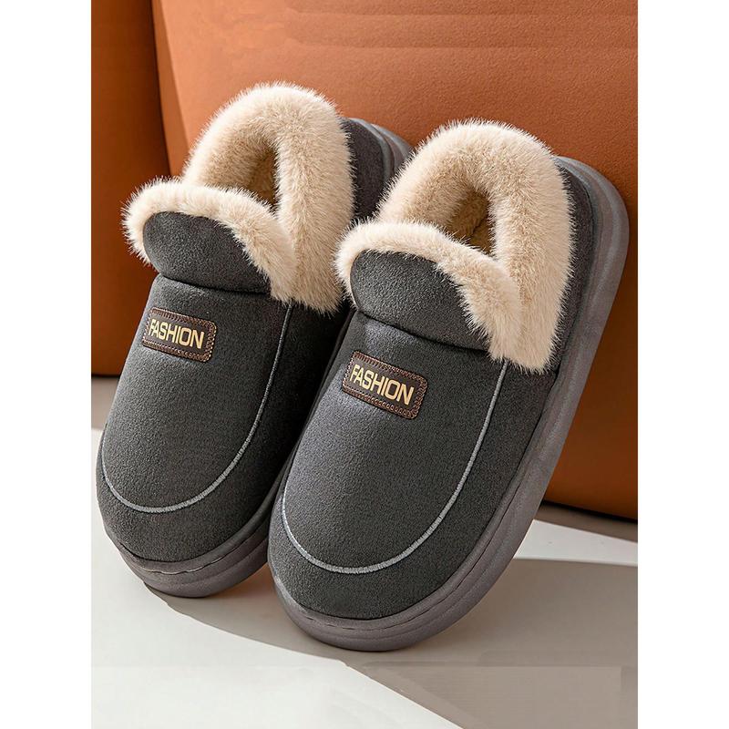 Cozy House Shoes Memory Foam Suede Slipper Boots With Fuzzy Plush Lining And Collar Winter Non Slip House Shoes For Indoor Outdoor