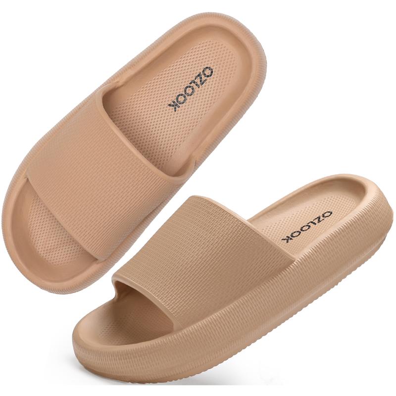 Unisex Soft Slippers, Non-slip Textured Design, Stylish Footwear，Cloud Slippers for Men, Pillow House Slippers Shower Shoes Indoor Slides Bathroom Sandals, Ultimate Comfort, Lightweight, Thick Sole, Non-Slip, Easy to Clean