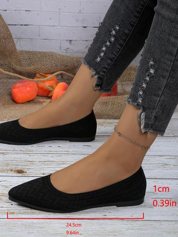 Women's Fashionable Solid Color Flat Shoes, Casual Comfortable Pointed Toe Shoes for Daily Wear, Lightweight Breathable Shoes for Daily Wear, Perfect for Students and Outdoor, Mesh Flats