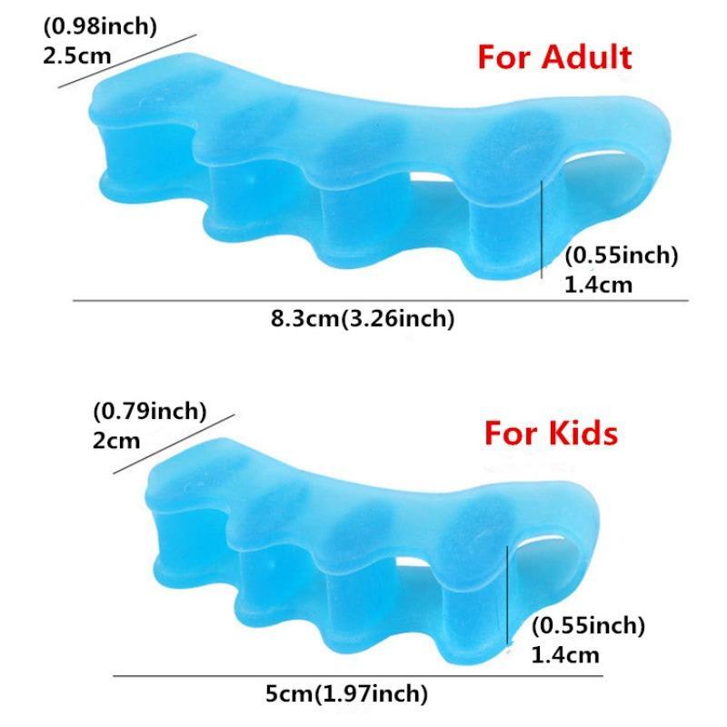 Soft Gel Toe Separators, 1 Pair Big Toe Spacers, Toe Cushion Pads for Daily Use, Foot Care Product for Adult & Kids