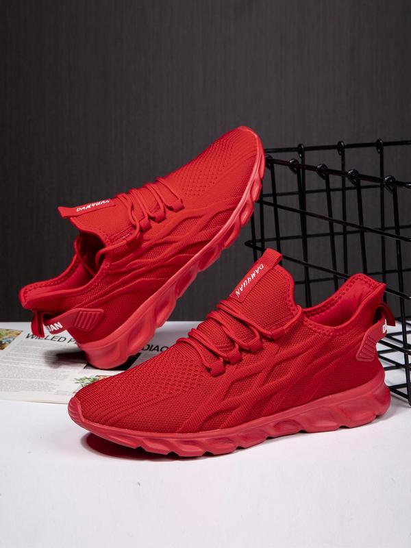 Men's Minimalist Lace Up Low Top Mesh Sneakers, Casual Breathable Comfortable Sports Running Shoes, Men Sneakers, All-match Basic Shoes for Daily Wear