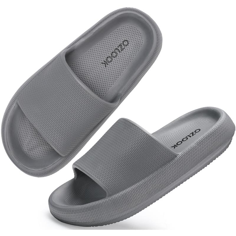 Unisex Soft Slippers, Non-slip Textured Design, Stylish Footwear，Cloud Slippers for Men, Pillow House Slippers Shower Shoes Indoor Slides Bathroom Sandals, Ultimate Comfort, Lightweight, Thick Sole, Non-Slip, Easy to Clean