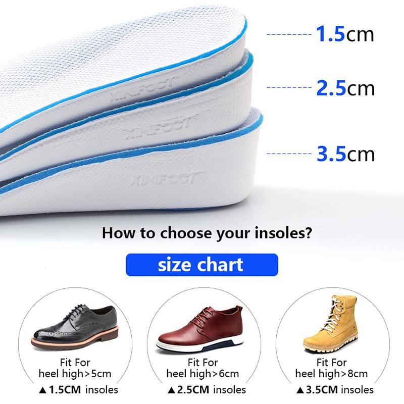 Height Increase Insole Arch Support Breathable Shoe Insoles Heel Lift Inserts Elevator Insoles for Men Women