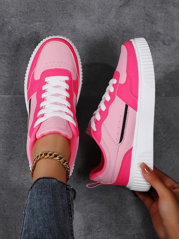 Women's Fashionable Letter Design Lace Up Sneakers, Casual Comfortable Breathable Sports Running Shoes, All-match Basic Shoes for Daily Wear