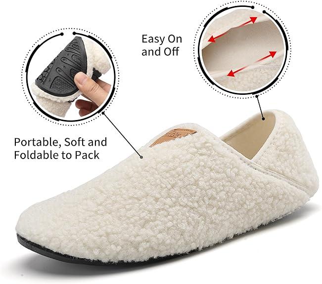 Full Foot Wrap, Warm Plush Slippers Memory Cotton Warm Indoor Slippers Winter Warm Non-Slip Rubber Sole Women  Footwear Shoe Comfort Slide