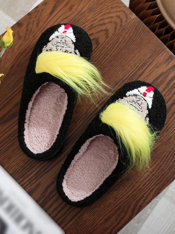 Cartoon Hair Design Slippers, Casual Soft Comfortable Home Slippers, Warm Slippers for Indoor & Outdoor Use for Women & Men