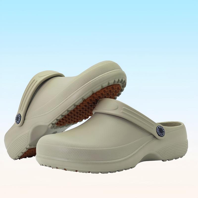 Professional Chef Clogs for Women, Minimalist EVA Work Shoes, Non-Slip Waterproof Medical Nursing Shoes, All-Season Slip-On Service Footwear with TPR Sole - Hand Washable, Quanzhou-Origin