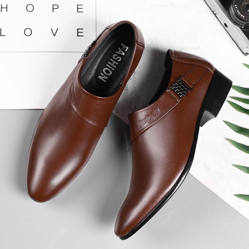 Mens Oxfords  Dress Shoes Slip On Pointed Toe Classic Formal Business Shoes