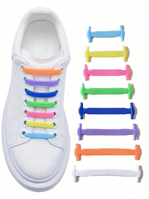 Silicone Elastic Shoelaces, No Tie Shoelaces, Suitable for Sports Shoes and Casual Shoes, Unisex, Suitable for Festival Activities and Birthday Parties