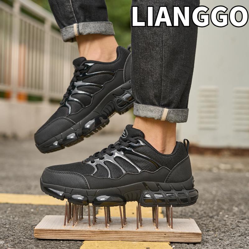 Steel toe sports shoes are puncture and smash resistant, suitable for construction site workers and outdoor travel footwear, lightweight, non-slip safety boots, comfortable