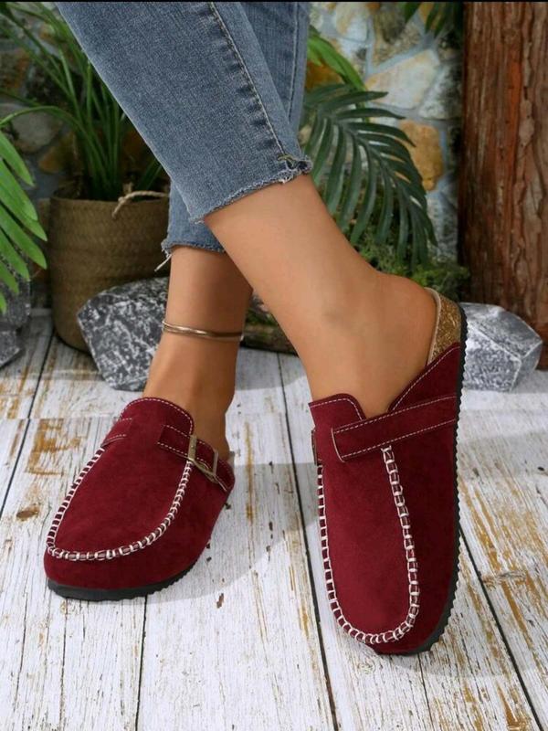 Women's Fashionable Belted Slip-on Slippers, Casual Comfortable Flat Sandals for Beach, Fashionable Shoes for Daily Wear