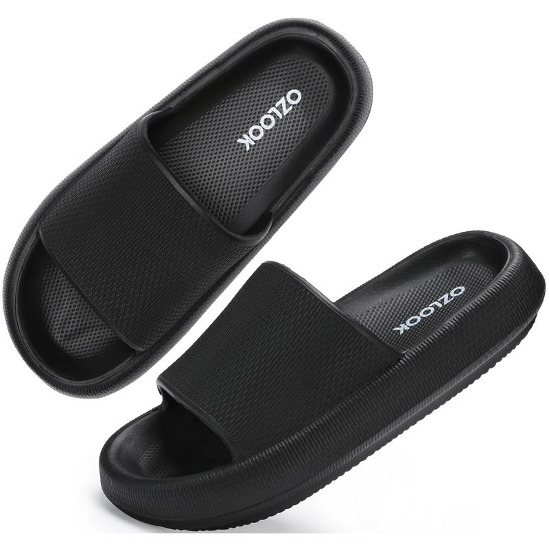 Unisex Soft Slippers, Non-slip Textured Design, Stylish Footwear，Cloud Slippers for Men, Pillow House Slippers Shower Shoes Indoor Slides Bathroom Sandals, Ultimate Comfort, Lightweight, Thick Sole, Non-Slip, Easy to Clean