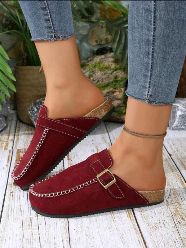 Women's Fashionable Belted Slip-on Slippers, Casual Comfortable Flat Sandals for Beach, Fashionable Shoes for Daily Wear