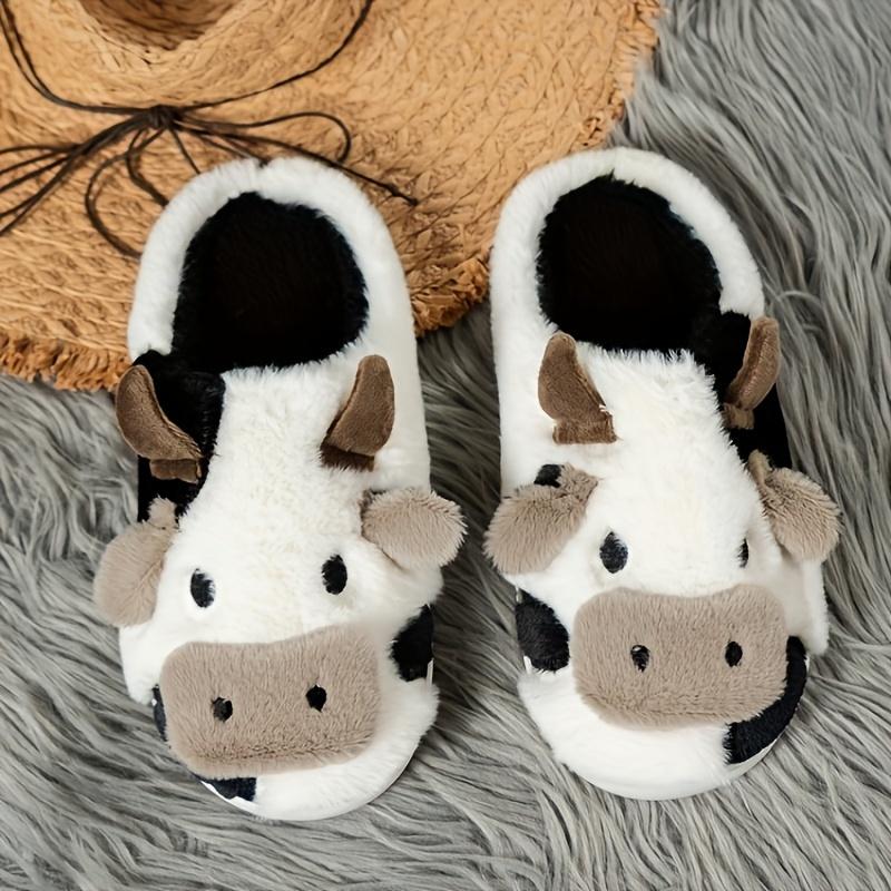 Plush Slippers for Women,Cute Cartoon Home Slippers, Casual Slip On Plush Lined Shoes, Warm Indoor Home Slippers Girl Walking Shoes Comfort Stylish