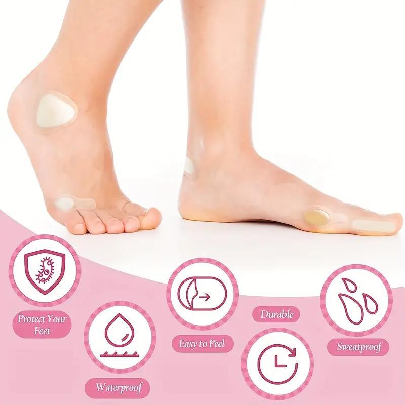 Heel Gel Blister Pads (30pcs), Heel Protective Pads, Anti-slip Heel Protectors, Waterproof Heel Protective Pads, Foot Care Products