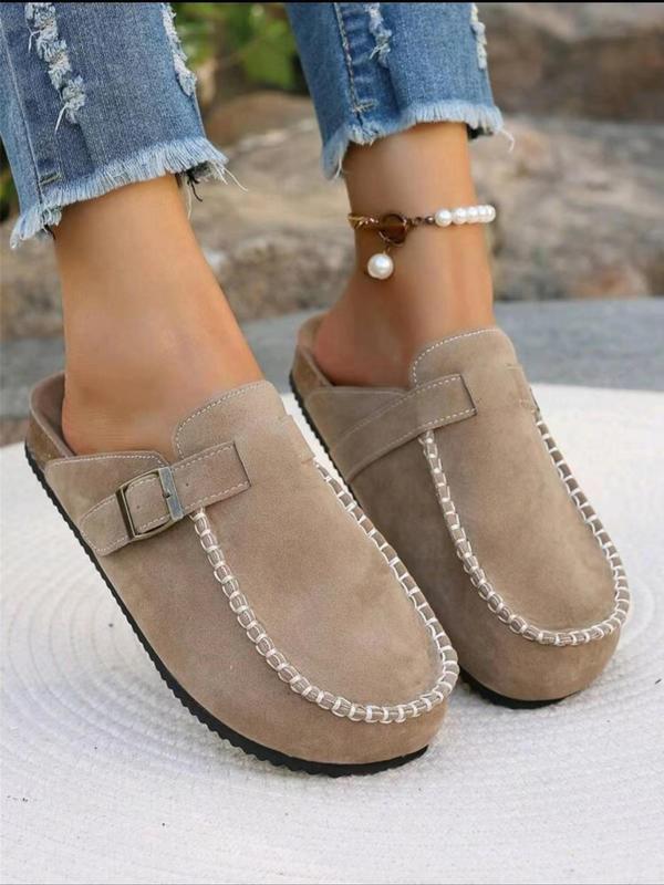 Women's Fashionable Belted Slip-on Slippers, Casual Comfortable Flat Sandals for Beach, Fashionable Shoes for Daily Wear