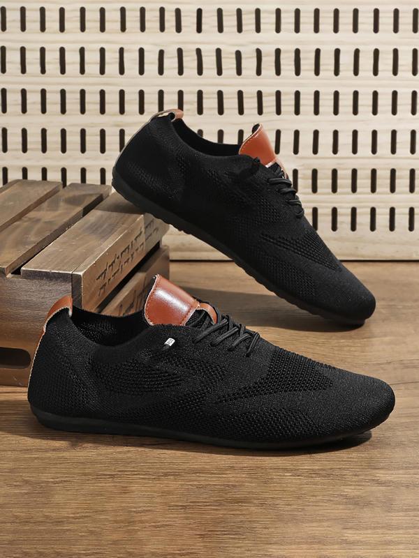 Men's Casual Lace Up Low Top Sneakers, Fashionable Breathable Comfortable Sports Shoes, Male All-match Round Toe Shoes for Daily Wear