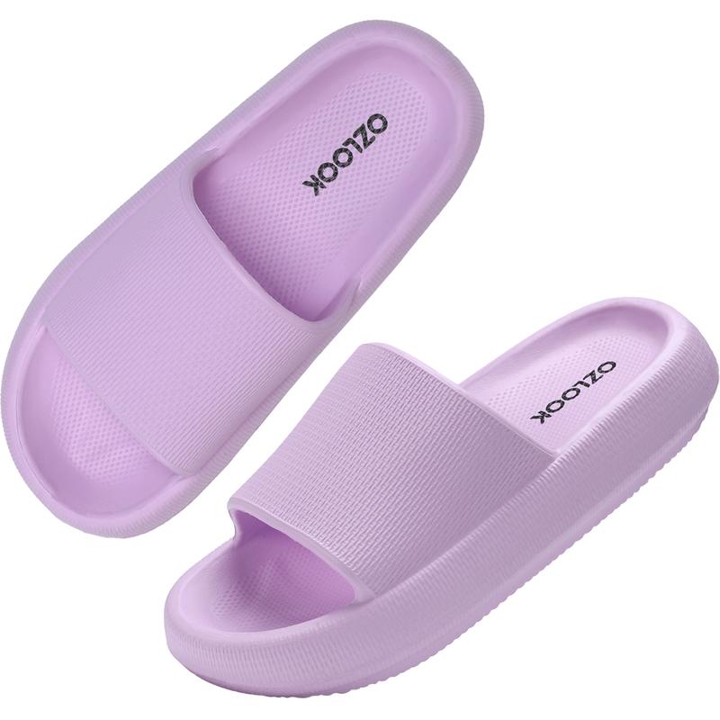 Unisex Soft Slippers, Non-slip Textured Design, Stylish Footwear，Cloud Slippers for Men, Pillow House Slippers Shower Shoes Indoor Slides Bathroom Sandals, Ultimate Comfort, Lightweight, Thick Sole, Non-Slip, Easy to Clean