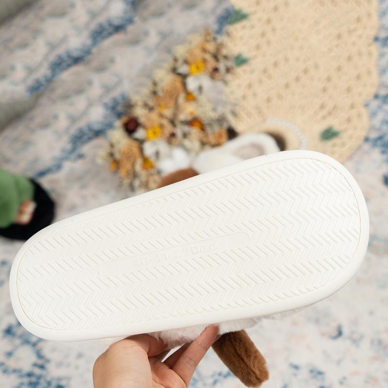 Cute dog plush soft sole, anti slip and warm cotton slippers for men and women  Walking Shoes Shoe Walking Shoes Shoe Walking Shoes Shoe Footwear Girl