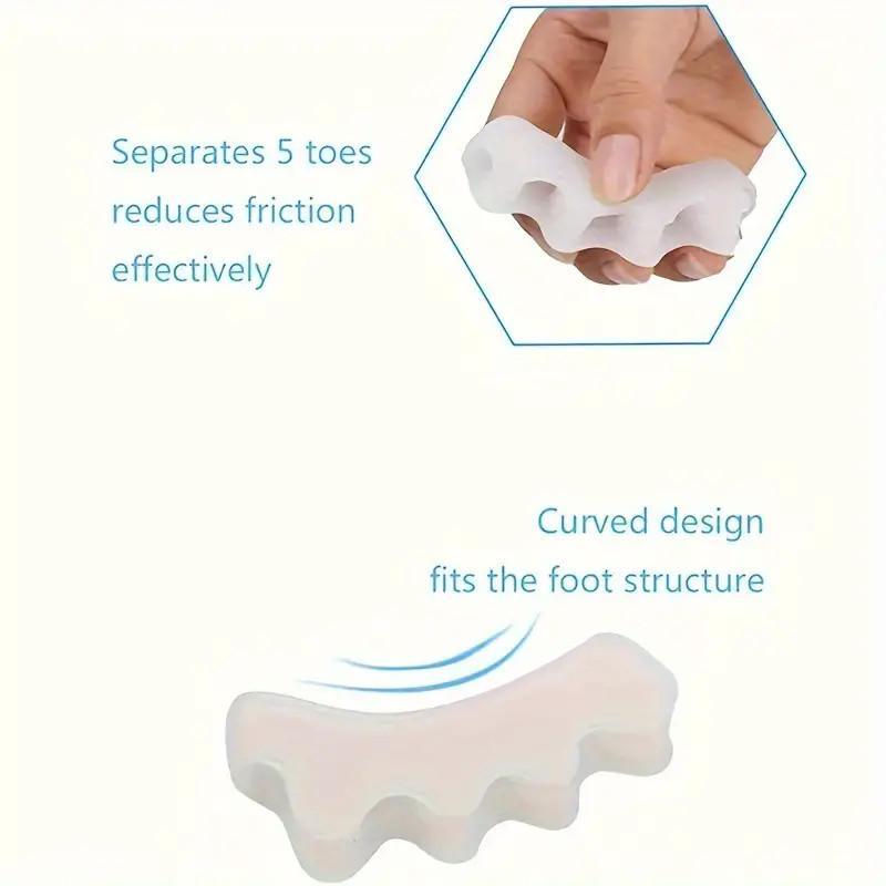 Soft Gel Toe Separators, 1 Pair Big Toe Spacers, Toe Cushion Pads for Daily Use, Foot Care Product for Adult & Kids