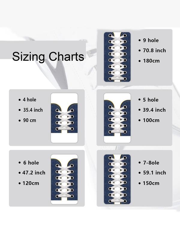 Solid Color Flat Shoelaces, Casual Simple Shoes Accessories for Women & Men, Shoes Accessories for Daily Use