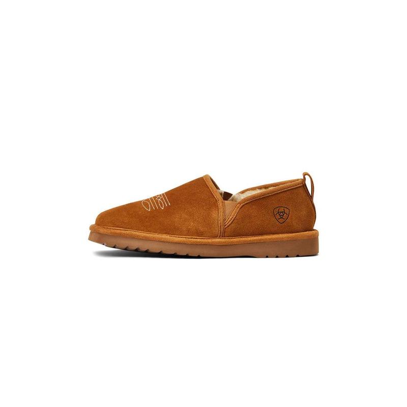 Ariat Men's Lasso Suede Chestnut Slipper - 2838