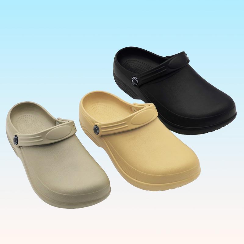 Professional Chef Clogs for Women, Minimalist EVA Work Shoes, Non-Slip Waterproof Medical Nursing Shoes, All-Season Slip-On Service Footwear with TPR Sole - Hand Washable, Quanzhou-Origin